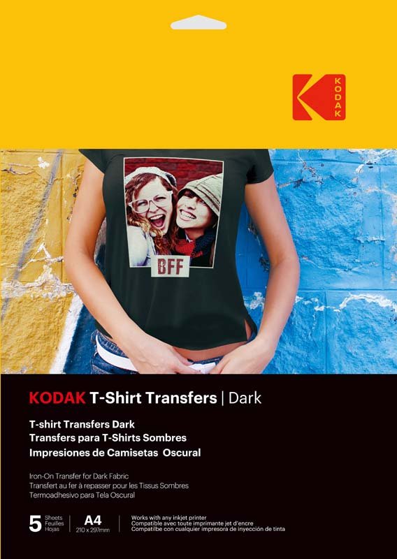 Kodak T-Shirt Transfers Dark A4 5 Sheets