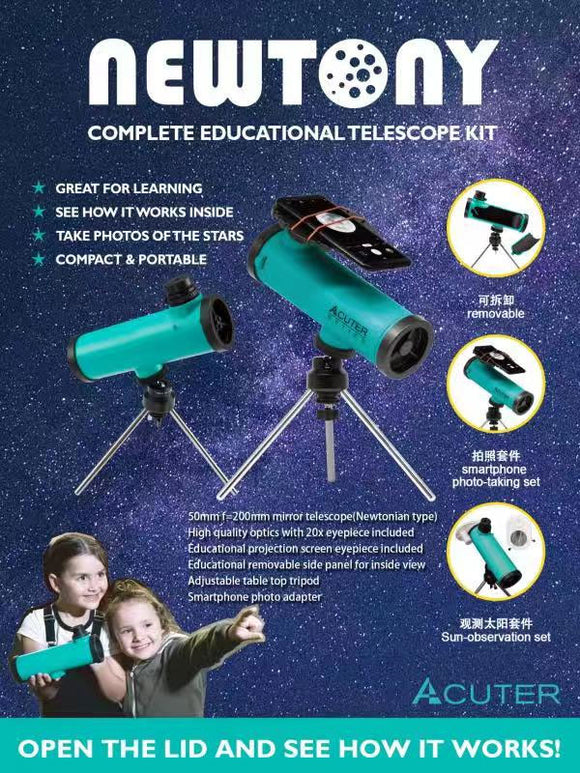 Acuter Newtony 50 Educational Telescope Kit Newtonian