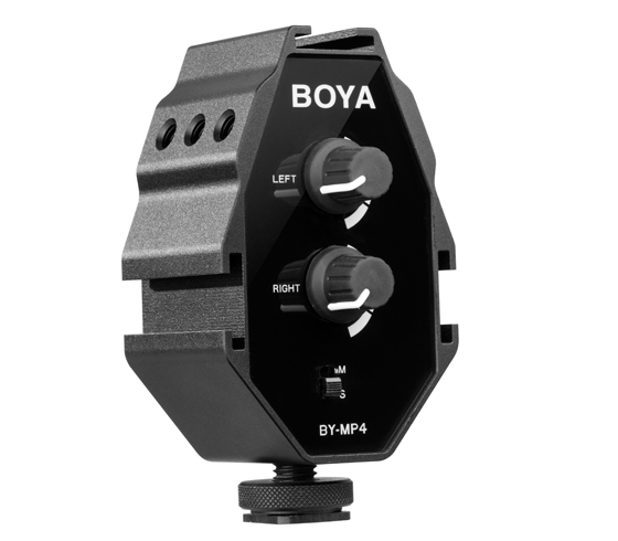 Boya By-Mp4 2-Channel Audio Adapter, With A 3.5Mm Trrs Cable And A 3.5Mm Trs Cable