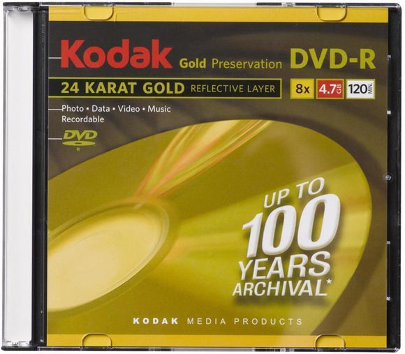 Kodak Gold Archival Dvd-R 16X, 4.7Gb / 120Mins