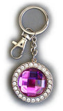 Diamond Studded Purple Key Ring - Photo 30 Mm Diameter