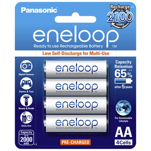 Aa Nimh Eneloop 2000Mah Batteries - Pack Of 4
