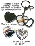 Clear Glass Heart Key Ring