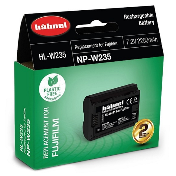 Fujifilm Np-W235 Lithium-Ion Battery (7.2V, 2250Mah) - Hahnel Replacement - 2 Years Warranty