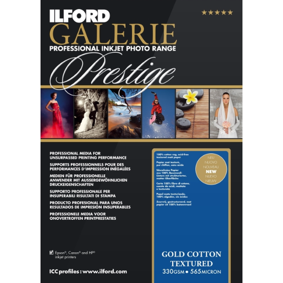 Ilford Galerie Gold Cotton Textured 330Gsm Inkjet Paper
