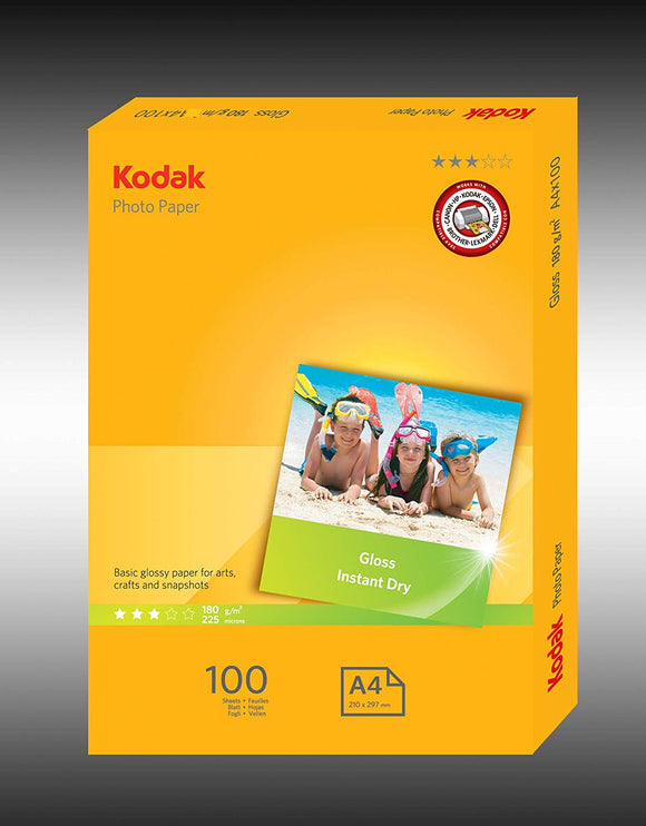 Kodak Gloss 180Gsm A4 Inkjet Paper - Pack Of 100
