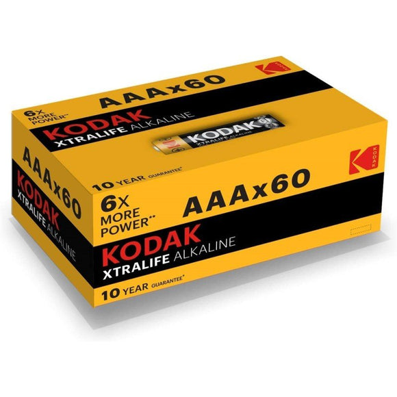 Kodak Batteries Xtralife Alkaline AAA 60 Pack