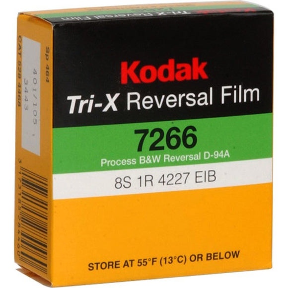 Kodak Tri-X Black-And-White Reversal Film #7266 (Super 8, 50' Roll)