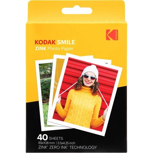 Kodak Zink Media 3X4 40 Pack For Kodak Smile Cameras