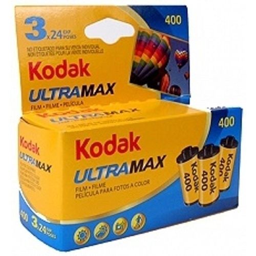 Kodak 400Asa Ultramax 35Mm 24 Exposure Colour Film - Pack Of 3 Films