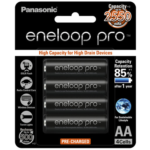 AA Nimh Panasonic Eneloop Pro 2450Mah 4 Pack