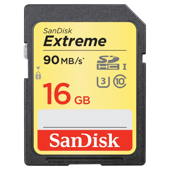 16Gb Sandisk Extreme Sdhc 90 Mb/S Memory Card Sdsdxne-016G-Gncin