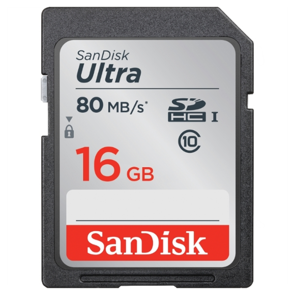16Gb Sd Sandisk Ultra Memory Card 90Mb/S