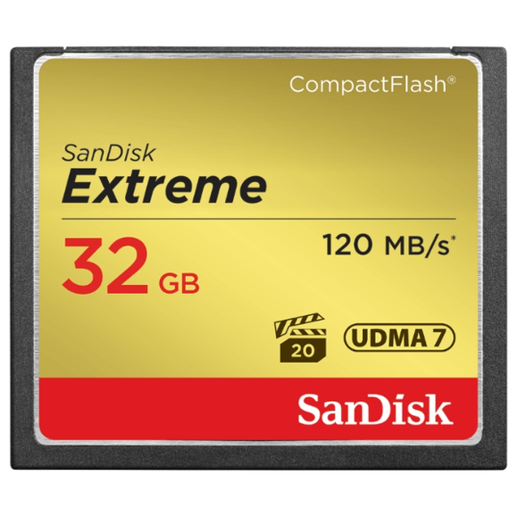 32Gb Compact Flash Sandisk Extreme Memory Card