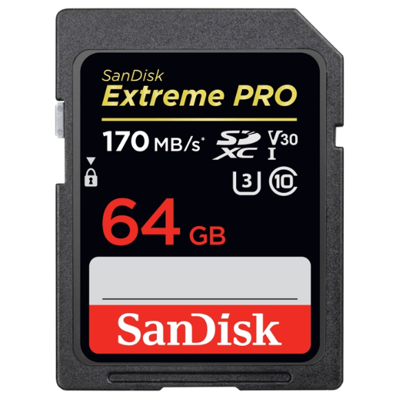 Sandisk Extreme Pro 64Gb Sd Memory Card 170Mb/S