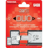 Toshiba Duo 2 In 1 Flashdrive Storage Micro-Usb + Usb
